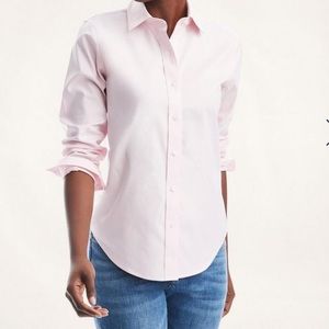 Women’s Pink Cotton Button Down Shirt 12 Brooks Brothers